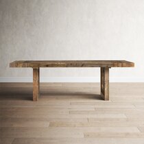 Mistana abbey extendable solid shop wood dining table